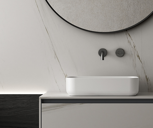 Lavabo d’appoggio Ceramica Bianco Opaco, L50 x P36 x H12 cm