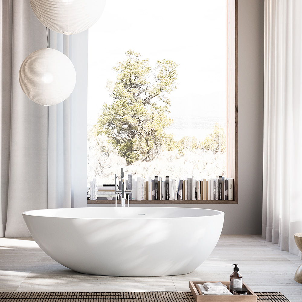 Fiji Vasca in Solid Surface o Mineralmarmo - Bath RONAL Bathrooms ...